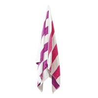 Thumbnail for J.Elliot Home 400GSM Premium Cotton Reversible Striped Beach Towel 76 x 152 cm Pink Purple