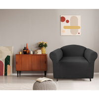 Thumbnail for Elan Cambridge Extra-stretch Couch Cover Steel One Seater Steel