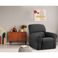 Thumbnail for Elan Cambridge Extra-stretch Couch Cover Steel One Seater Recliner Steel