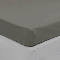 Thumbnail for Algodon 300TC Cotton Fitted Sheet Long Single Size Charcoal