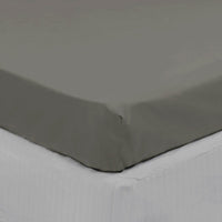 Thumbnail for Algodon 300TC Cotton Fitted Sheet Long Single Size Charcoal