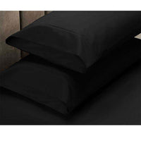 Thumbnail for Apartmento 225TC Fitted Sheet Set King Black plus 2 Pillowcases