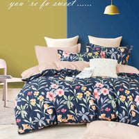 Thumbnail for Ardor 250TC Ariana Floral Cotton Sateen Quilt Cover Set King