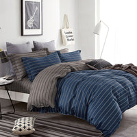 Thumbnail for Ardor 250TC Oliver Stripes Cotton Sateen Quilt Cover Set King