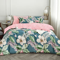 Thumbnail for Ardor 250TC Tiki Tropical Cotton Sateen Quilt Cover Set Queen