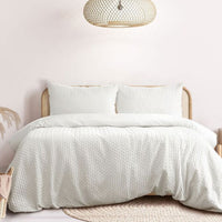 Thumbnail for Ardor Embossed Quilt Cover Set Bondi White Double