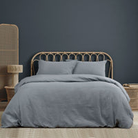 Thumbnail for Ardor Earth Grey Cotton Gauze Quilt Cover Set Queen