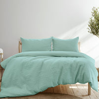 Thumbnail for Ardor Eddison Bluestone Light Quilted Embossed Quilt Cover Set Queen