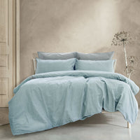 Thumbnail for Ardor Embre Chambray Linen Look 100% Cotton Quilt Cover Set King