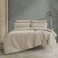 Thumbnail for Ardor Embre Taupe (Also known as Warm Grey) 100% Washed Cotton Quilt Cover Set Queen