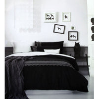 Thumbnail for Ardor Evie Black Quilt Cover Set QUEEN