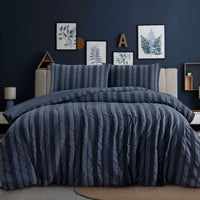 Thumbnail for Ardor Seersucker Quilt Cover Set Lisbon Indigo Queen
