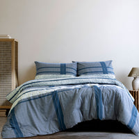Thumbnail for Ardor Mateo Navy Polyester Cotton Quilt Cover Set Queen