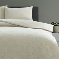 Thumbnail for Ardor Maxwell Tan Embossed Vintage Washed Quilt Cover Set King