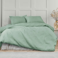Thumbnail for Ardor Molly Palm Green Quilted Quilt Cover Set Queen