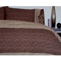 Thumbnail for Essentially Home Living Moray Chocolate Quilt Cover Set Double