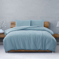 Thumbnail for Ardor South Coast Pale Blue Embossed Quilt Cover Set Queen