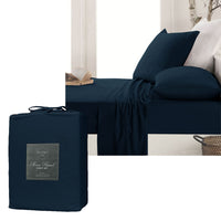 Thumbnail for Ardor Micro Flannel Sheet Set Navy King