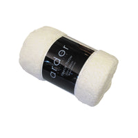 Thumbnail for Ardor Lupinia Ivory Sherpa Fleece Throw Rug 130 x 150cm