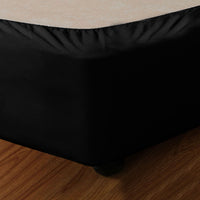 Thumbnail for Apartmento Stretch Valance Ebony (Black) LONG SINGLE