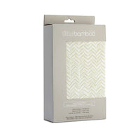 Thumbnail for Little Bamboo Jersey Fitted Sheet Cot Size Herringbone Whisper