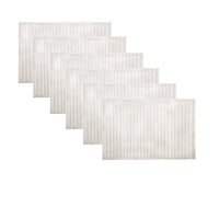 Thumbnail for Set of 6 Broad Slat Bamboo Table Placemats 30 x 45cm White
