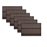 Thumbnail for Set of 6 Dreamtime Bamboo Table Placemats 30 x 45cm Brown