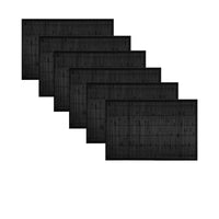 Thumbnail for Set of 6 Narrow Slat Bamboo Table Placemats 30 x 45cm Black
