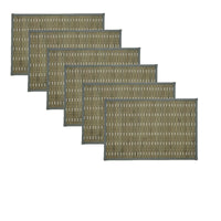 Thumbnail for Set of 6 Streak Bamboo Table Placemats 30 x 45cm Grey Silver