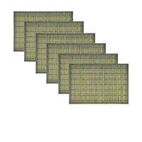 Thumbnail for Set of 6 Multi Stitch Bamboo Table Placemats 30 x 45cm Teal
