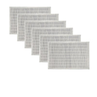 Thumbnail for Set of 6 Bamboo Table Placemats White with White Border 30 x 45cm
