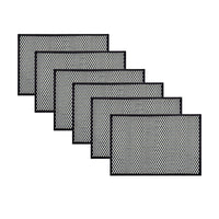 Thumbnail for Set of 6 Checkered Black White Bamboo Table Placemats 30 x 45cm