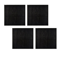 Thumbnail for Set of 4 Square Broad Slat Bamboo Table Placemats 35 x 35cm Black
