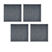Thumbnail for Set of 4 Square Broad Slat Bamboo Table Placemats 35 x 35cm Dark Grey