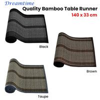 Thumbnail for Dreamtime Bamboo Table Runner 140 x 33cm Brown