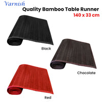 Thumbnail for Varnish Bamboo Table Runner 140 x 33cm Chocolate