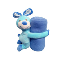 Thumbnail for Baby Blue Blanket with Toy Bunny