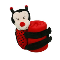Thumbnail for Baby Red Blanket with Toy Ladybug