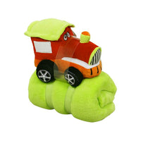 Thumbnail for Baby Red Blanket with Toy Tractor