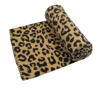 Thumbnail for Aerial Printed Fleece Throw Rug 130 x 150 cm Brown Leopard