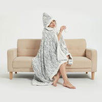 Thumbnail for Ramesses Faux Fur Hooded Robe Grey