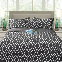 Thumbnail for Ramesses Alena Charcoal 4 Pcs Ultrasonic Comforter Set King