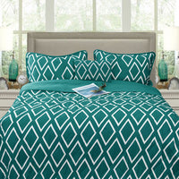 Thumbnail for Ramesses Alena Teal 4 Pcs Ultrasonic Comforter Set Queen