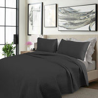 Thumbnail for Shangri La 2000TC Charcoal Cooling Embroidered 3 Pcs Comforter Set King