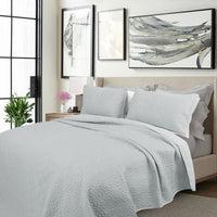 Thumbnail for Shangri La 2000TC Silver Cooling Embroidered 3 Pcs Comforter Set King