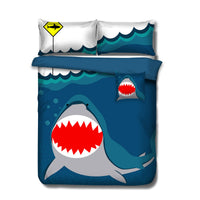 Thumbnail for Ramesses Navy Shark Kids Advventure 5 Pcs Comforter Set Queen