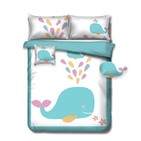 Thumbnail for Ramesses Baby Blue Whale Kids Advventure 4 Pcs Comforter Set Single