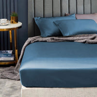 Thumbnail for Ramesses 1500TC Elite Egyptian Cotton Sateen Fitted Sheet Combo Set Classic Blue King Single