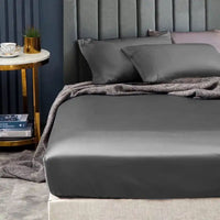 Thumbnail for Ramesses 1500TC Elite Egyptian Cotton Sateen Fitted Sheet Combo Set Charcoal King