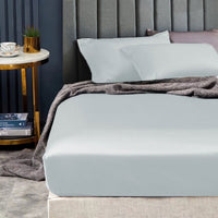 Thumbnail for Ramesses 1500TC Elite Egyptian Cotton Sateen Fitted Sheet Combo Set Ice Blue Mega Queen